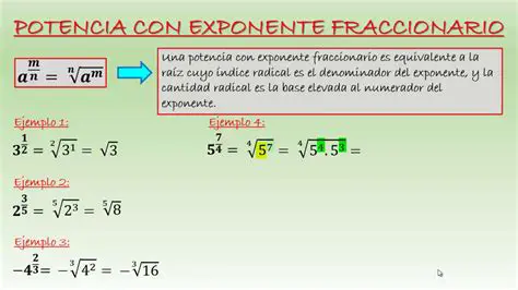 Escribir Expresiones con Exponente Fraccionario