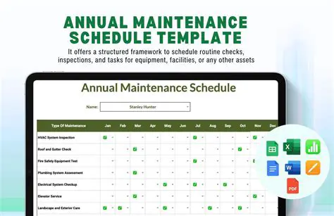 Establish a maintenance schedule
