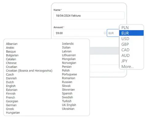 Estimate Generation in Multiple Languages and Currencies