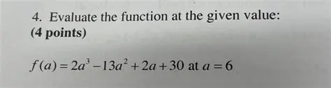 Evaluate the function at the given points