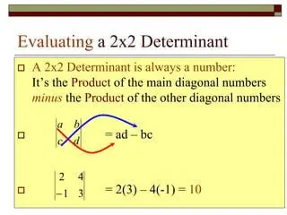 Evaluating a 2x2 Determinant