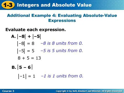 Evaluating Absolute Values