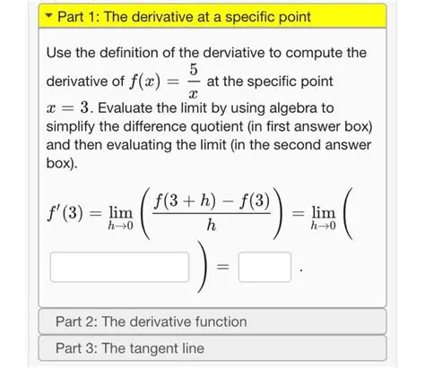Evaluating the Derivative at a Specific Point