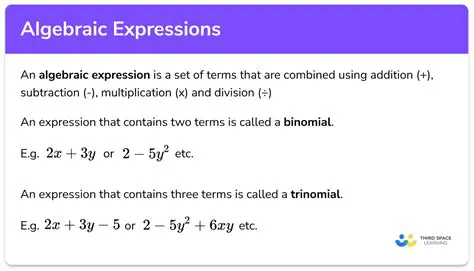Example of Algebraic Expressions