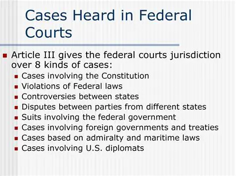 Examples of Cases Heard by Federal Trial Courts