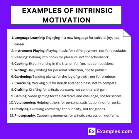 Examples of Intrinsic Motivators