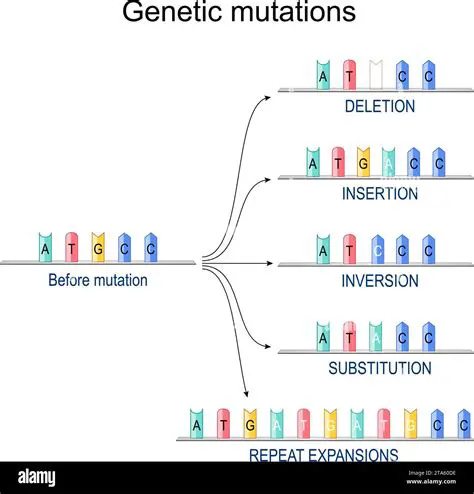 Examples of mutations contributing to genetic variation
