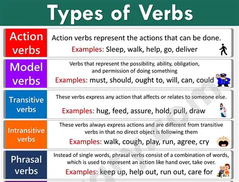 Examples of the Verbs in Different Contexts