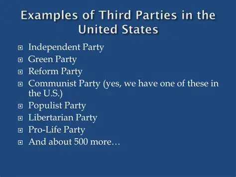 Examples of Third Parties in the United States