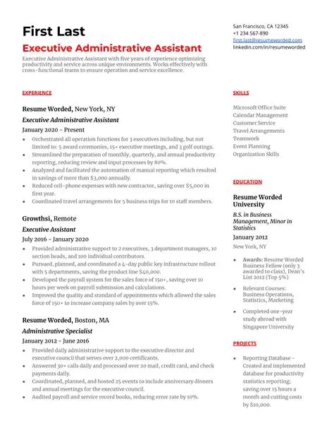Crafting a Winning Executive Administrative Assistant Resume: A Comprehensive Guide