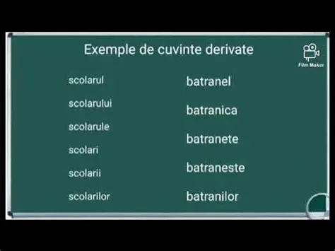 Exemple de Cuvinte Derivate