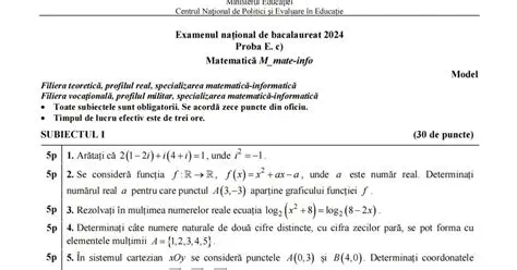Exemple de subiecte proprii