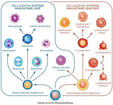 Exemples de cellules immunitaires