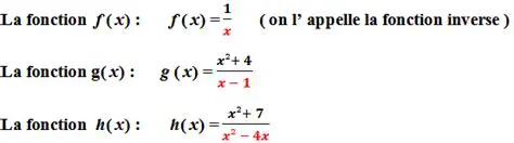 Exemples de Fonctions Rationnelles