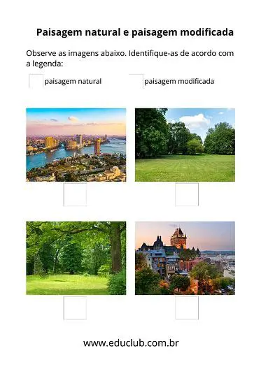 Exemplos de paisagens modificadas