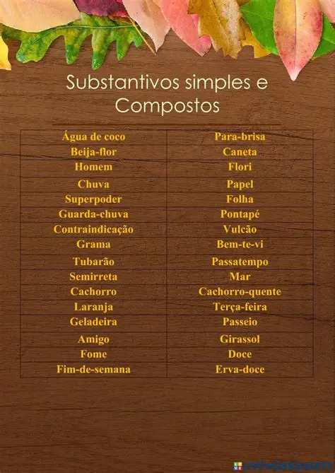 Exemplos de Substantivos Compostos em Sociologia