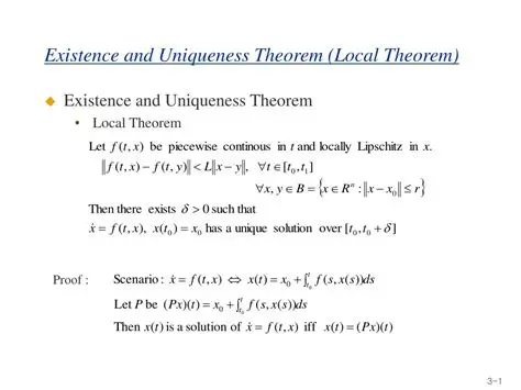 Existence and Uniqueness Theorem