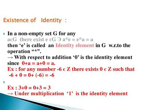 Existence of an identity element