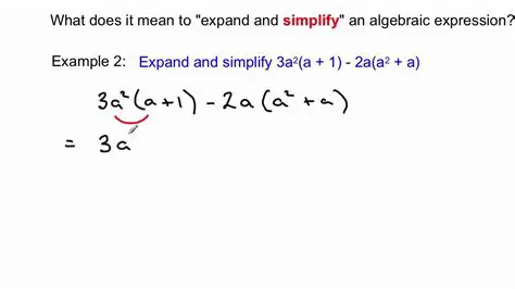 Expanded Form and Simplification of Algebraic Expressions