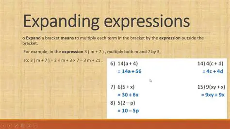 Expanding the Quadratic Expressions