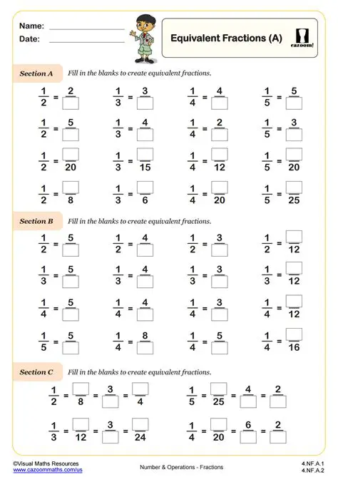 Expressing Equivalent Fractions