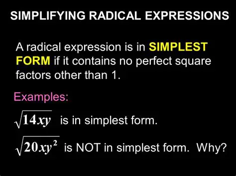 Expressing Expressions in Simplest Radical Form