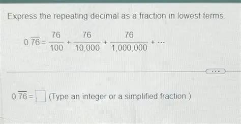 Expressing the Fraction in Lowest Terms
