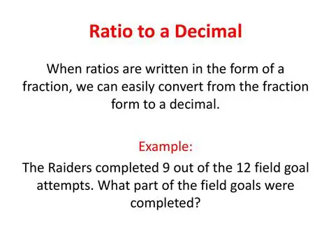 Expressing the Ratio as a Decimal