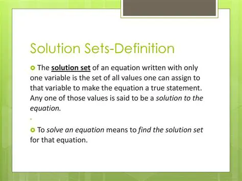 Expressing the Solution Set in Terms of One Variable