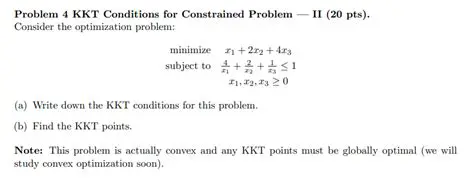 Extension of KKT Conditions to Other Optimization Problems