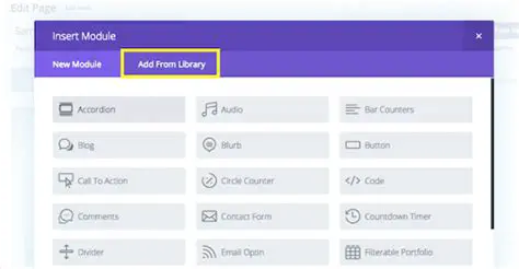 Extensive library of modules