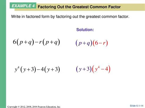 Factoring Out the Greatest Common Factor