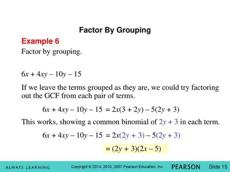 Factoring the Grouped Terms