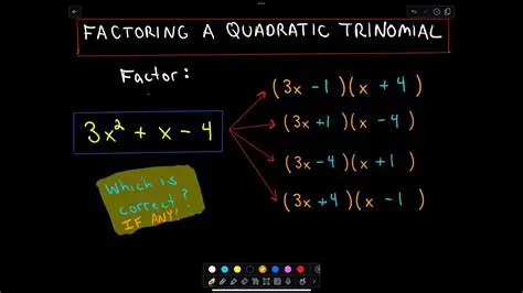 Factoring the Quadratic Trinomial