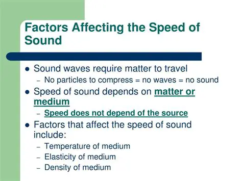 Factors Affecting the Speed of Sound Waves