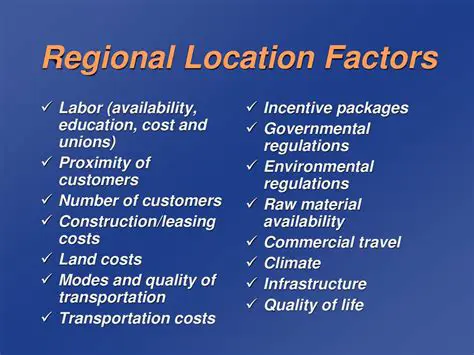 Factors Contributing to Regional Divisions
