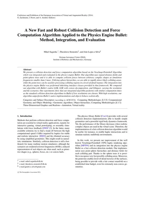 Fast and Robust Collision Detection