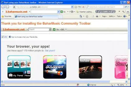 Features of BaharMusic Toolbar