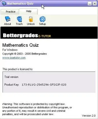 Features of Bettergrades Mathematics Quiz