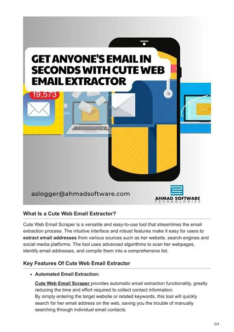 Features of Cute Web Email Extractor