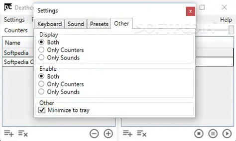 Features of Deathcounter and Soundboard