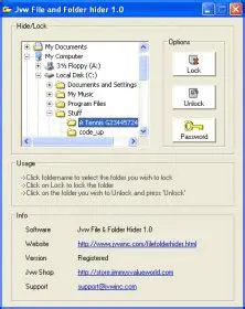 Features of Jvw File and Folder Hider