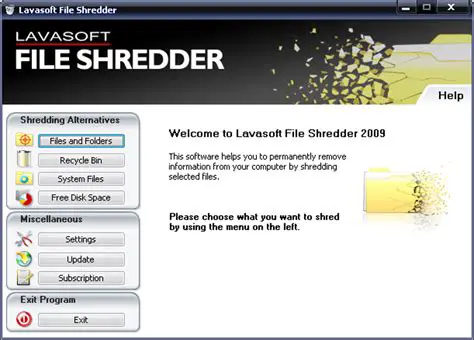 Features of Lavasoft File Shredder