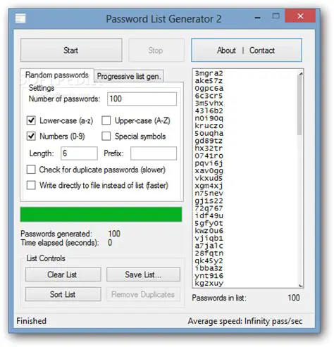 Features of Password List Generator