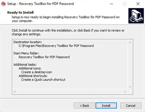 Features of Password Recovery Toolbox