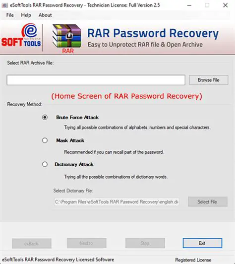 Features of Rar Password Recovery Easy