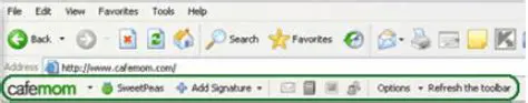 Features of the CafeMom Toolbar