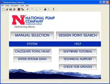 Features of the National Pump Selector