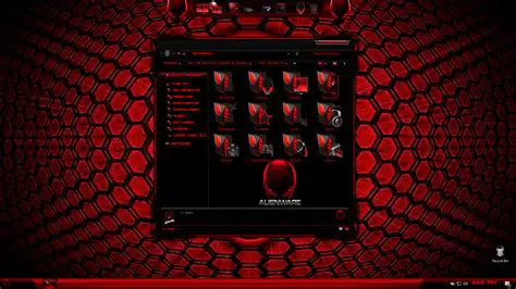 Features of the Red Alienware Skin Pack
