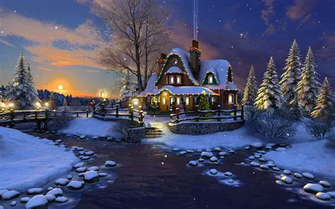 Features of the White Christmas 3D Screensaver